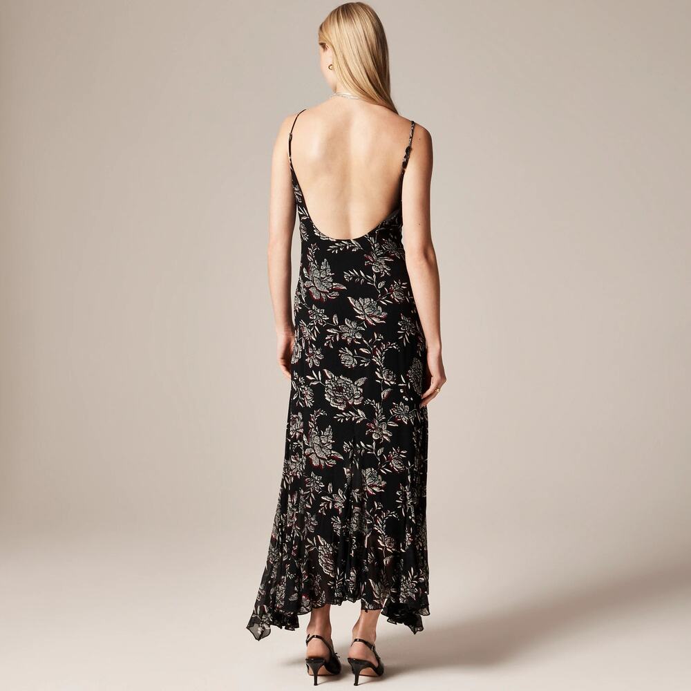 $298 New JCrew Flounce Hem Slip Dress - 4 - Picture 3 of 9